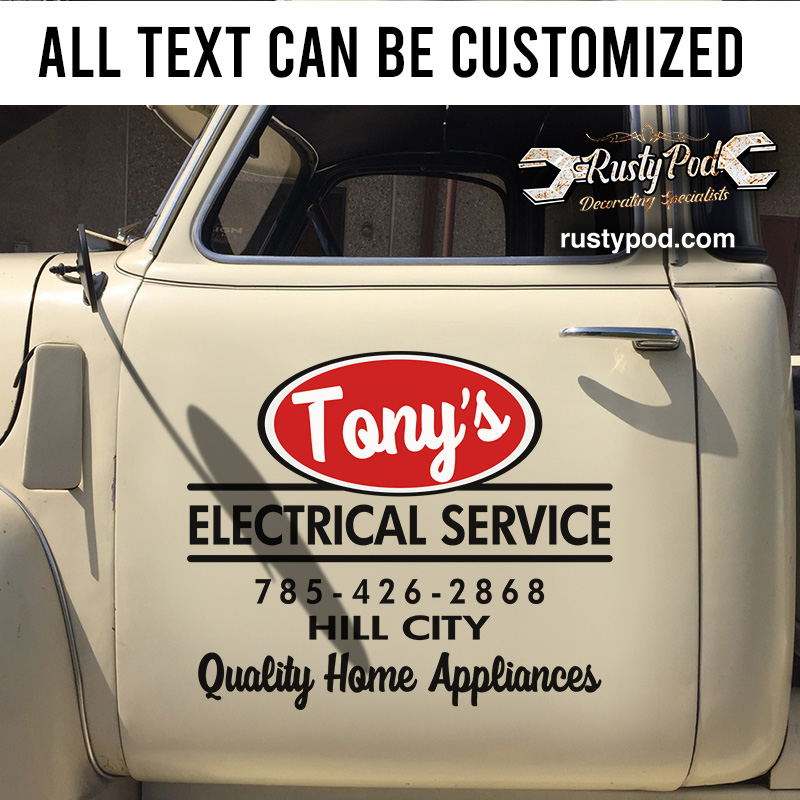 personalized home appliance lettering vinyl sticker 10791